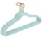 Simplify Super Slim Velvet Hangers with Gold Hook in Pool Blue, 10PK 3246-G-POOL - alternate 1